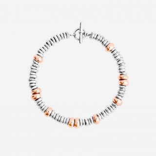 Dodo - Bracciale Rondelle - Argento 925 - Oro Rosa 18K