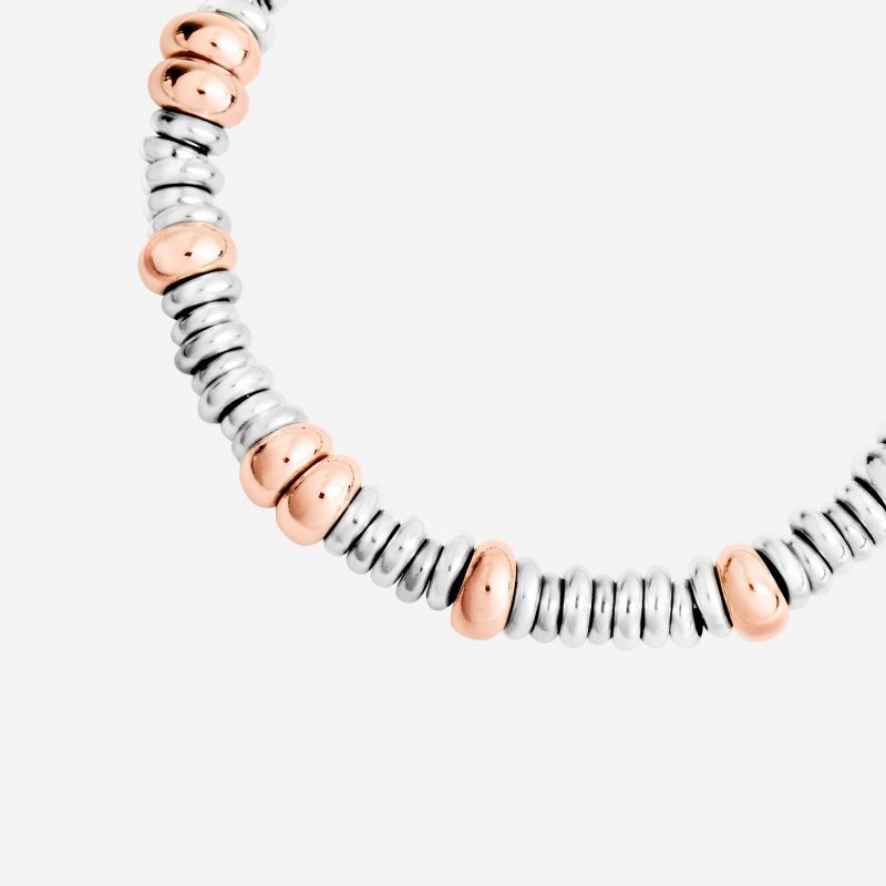 Dodo - Bracciale Rondelle - Argento 925 - Oro Rosa 18K