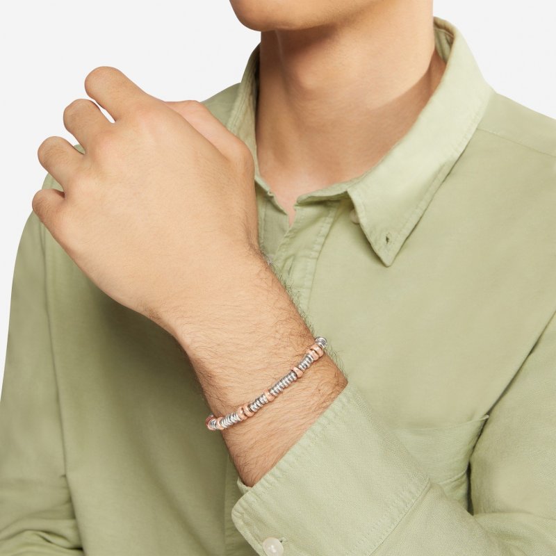 Dodo - Bracciale Rondelle - Argento 925 - Oro Rosa 18K