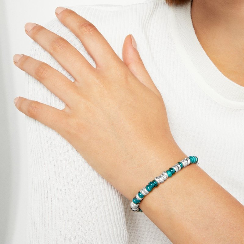 Dodo - Bracciale Rondelle - Argento 925 - Plastica Riciclata