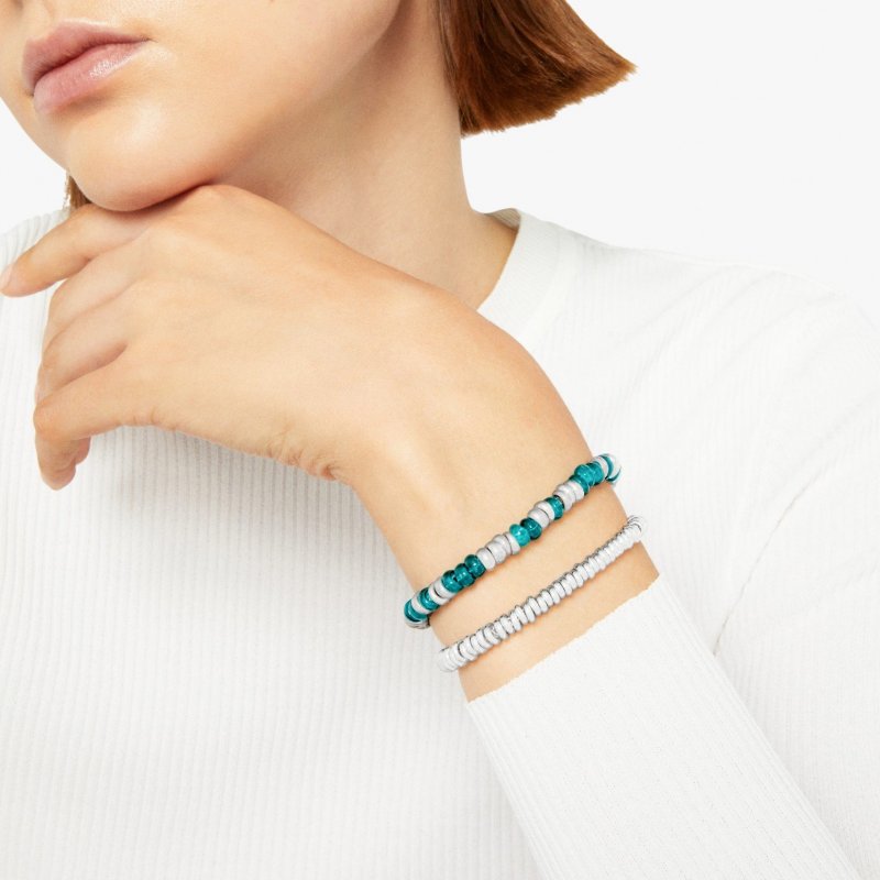 Dodo - Bracciale Rondelle - Argento 925 - Plastica Riciclata
