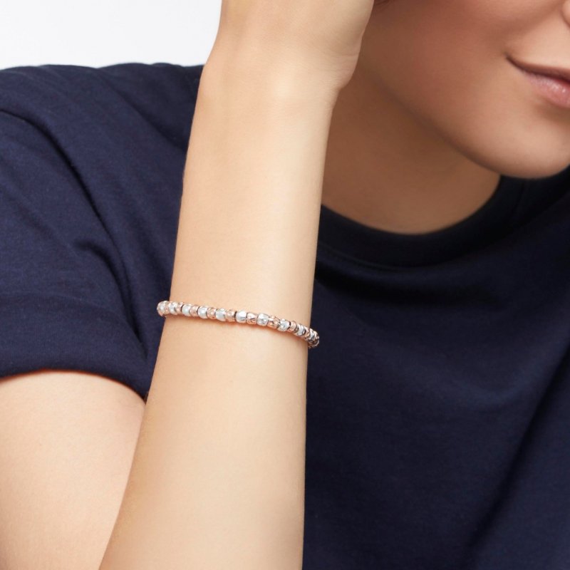 Dodo - Bracciale Granelli - Argento & Oro Rosa
