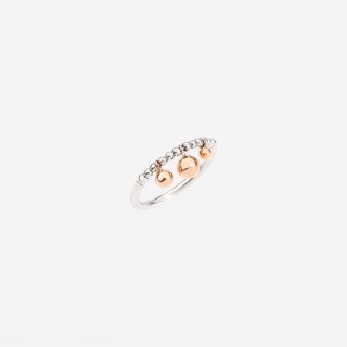 Dodo - Anello Bollicine - Argento 925 - Oro Rosa 9K