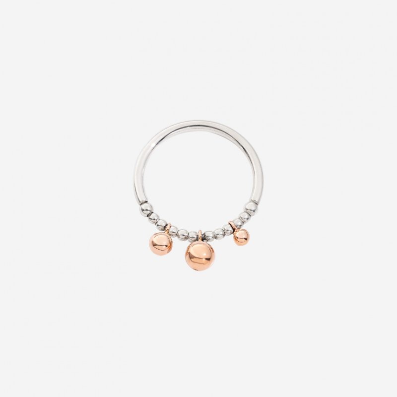 Dodo - Anello Bollicine - Argento 925 - Oro Rosa 9K
