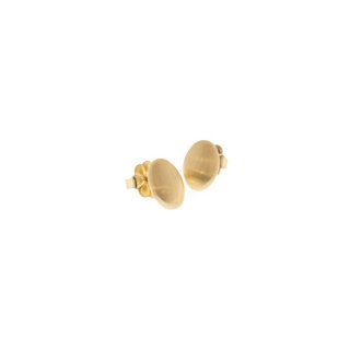 Aquaforte - Orecchini Coriandoli A Bottone Ovali - Argento - Oro Giallo