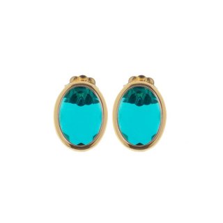 Aquaforte - Orecchini A Bottone Caramelle Marine - Ag 925‰ - Oro Giallo 23 Ct