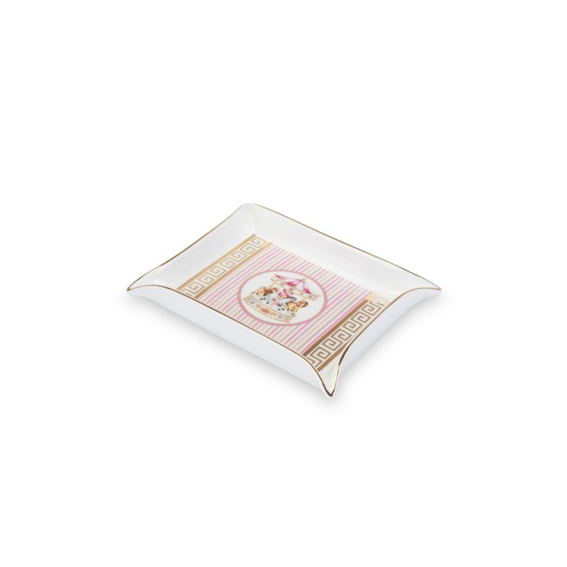 Henriette - Vuotatasca Giostra Bimba - Porcellana - Oro Zecchino