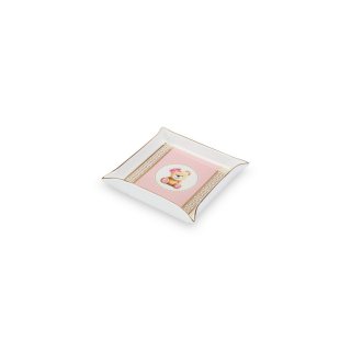 Henriette - Vuotatasca Orsetto Bimba - Porcellana - Oro Zecchino