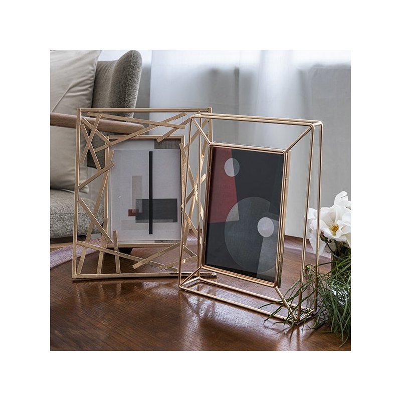 Henriette - Cornice In Metallo Dorato - Dimensioni 20X25 Cm