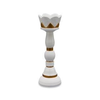 Henriette - Vaso King White - Resina - Dipinto A Mano