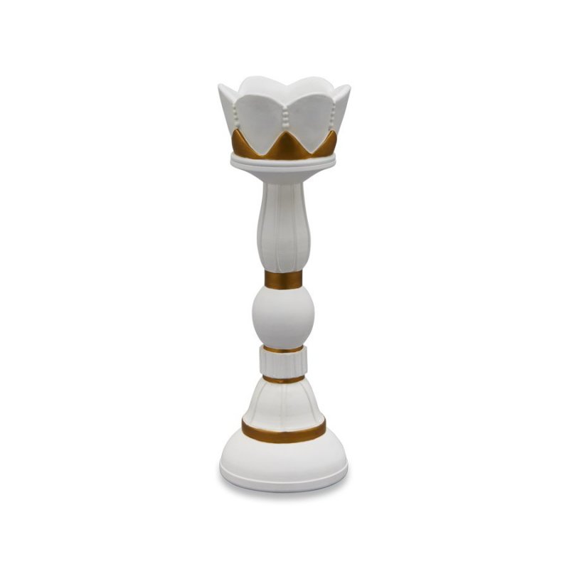 Henriette - Vaso King White - Resina - Dipinto A Mano