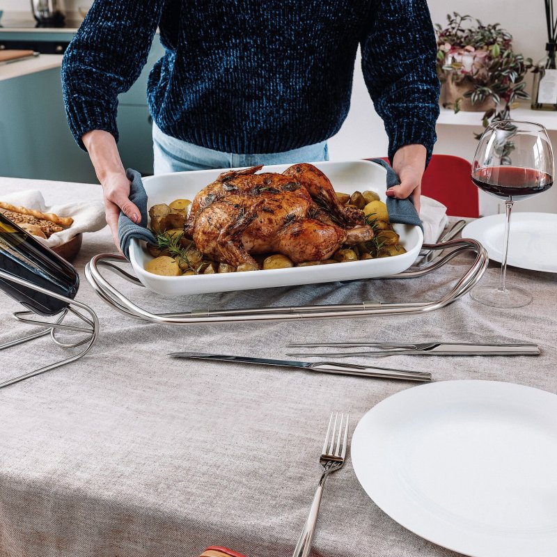 Sambonet - Set Forchettone E Coltello Arrosto - Acciaio Inox - Living