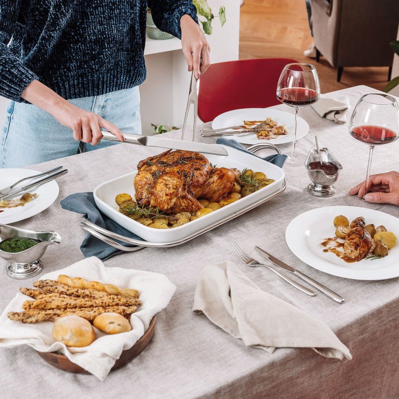 Sambonet - Set Forchettone E Coltello Arrosto - Acciaio Inox - Living