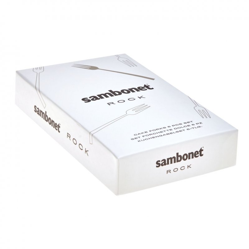 Sambonet - Set 6 Forchettine Dolce - Acciaio Inox - Rock
