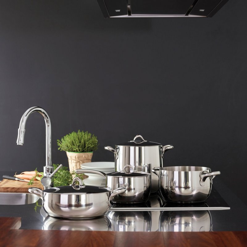 Sambonet - Batteria Di Pentole 7 Pezzi - Kikka - Acciaio Inox