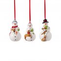 Nostalgic Ornaments pupazzi di neve, set di 3 pz., 8x3,5 cm