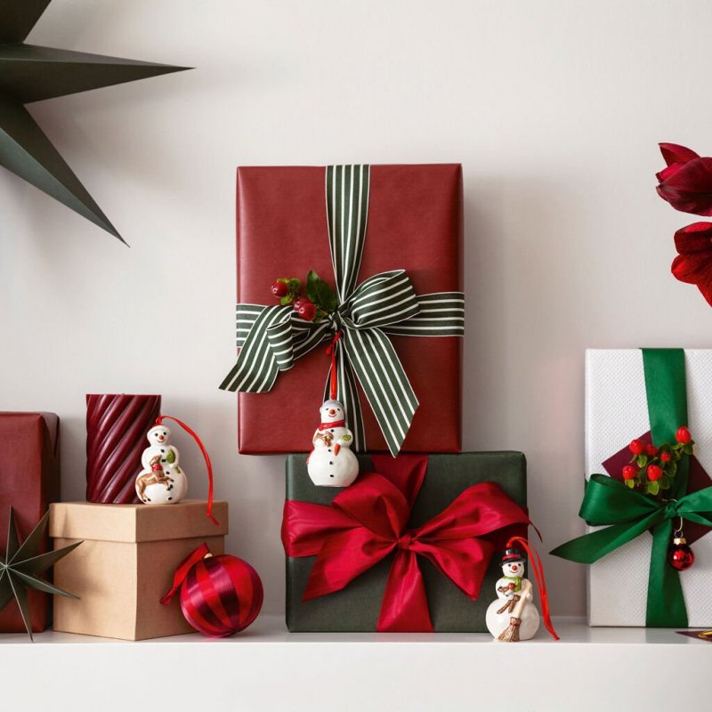 Nostalgic Ornaments pupazzi di neve, set di 3 pz., 8x3,5 cm