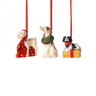 Nostalgic Ornaments cani, set di 3 pz., 6x7cm