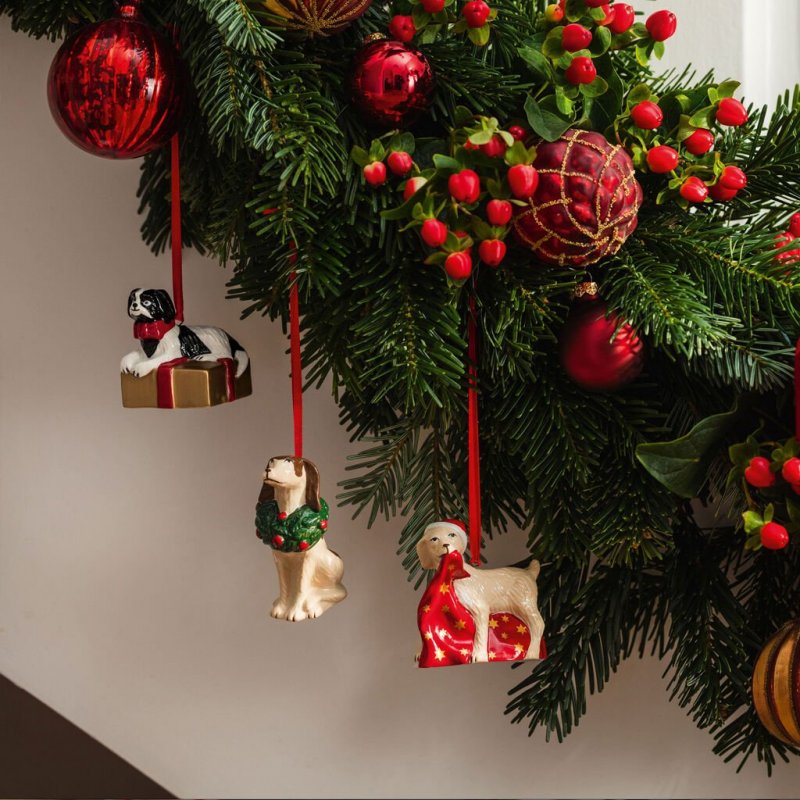 Nostalgic Ornaments cani, set di 3 pz., 6x7cm