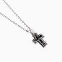 Mabina - Collana Uomo Con Croce Mystical - Argento - Zirconi