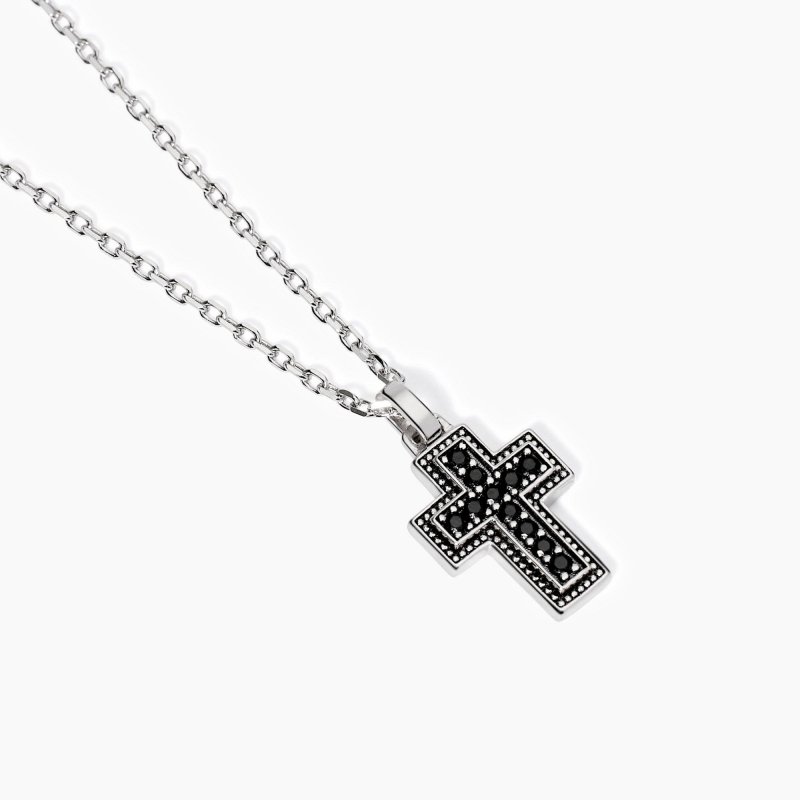 Mabina - Collana Uomo Con Croce Mystical - Argento - Zirconi
