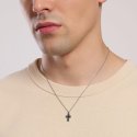 Mabina - Collana Uomo Con Croce Mystical - Argento - Zirconi