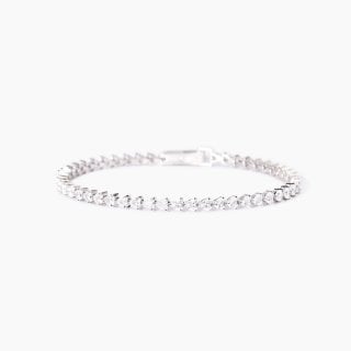 Mabina - Bracciale Tennis - Zirconi Taglio Cuore - Argento 925