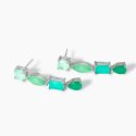 Mabina - Orecchini Con Fusion Stone - Argento - Verde