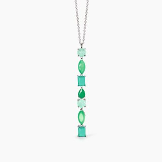 Mabina - Girocollo Con Fusion Stone - Glass Verde