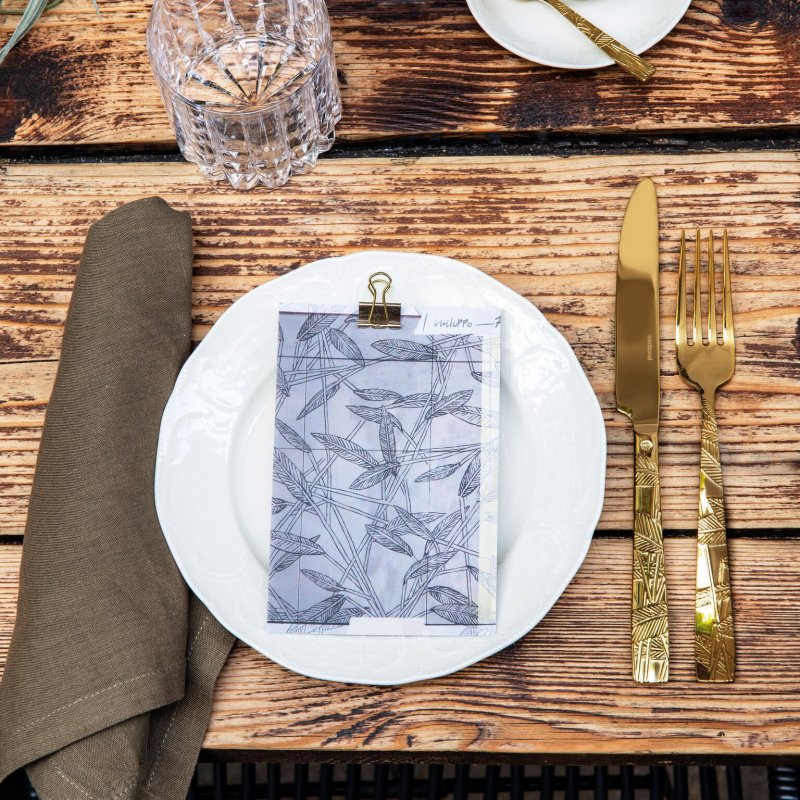 Sambonet - Servizio Tavola 24 Posate - Jungle - Mirror Pvd Gold