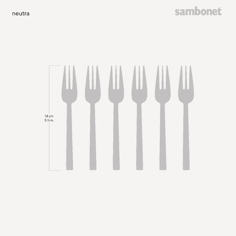 Sambonet - Set 6 Forchettine Dolce - Acciaio Inox - Neutra