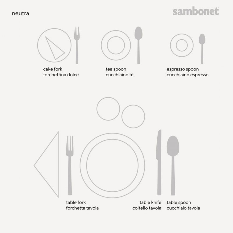 Sambonet - Set 6 Forchettine Dolce - Acciaio Inox - Neutra
