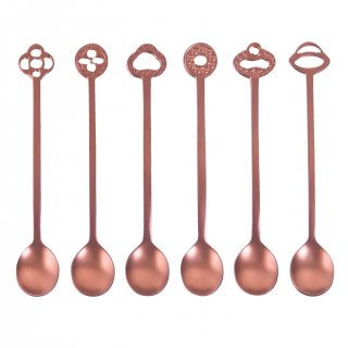 Sambonet - Set 6 Cucchiaini Party - Acciaio Inox - Antique Pvd Copper