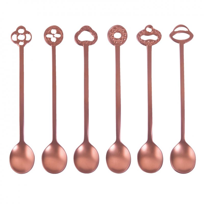 Sambonet - Set 6 Cucchiaini Party - Acciaio Inox - Antique Pvd Copper