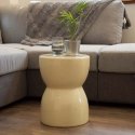 Sgabello In Ceramica Con Finitura Lucida Colore Beige