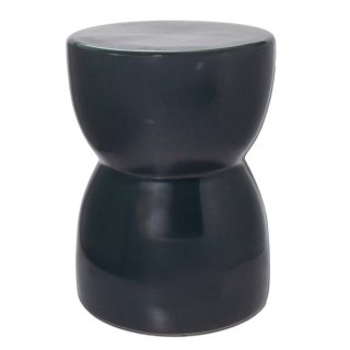 Sgabello In Ceramica Con Finitura Lucida Colore Antracite