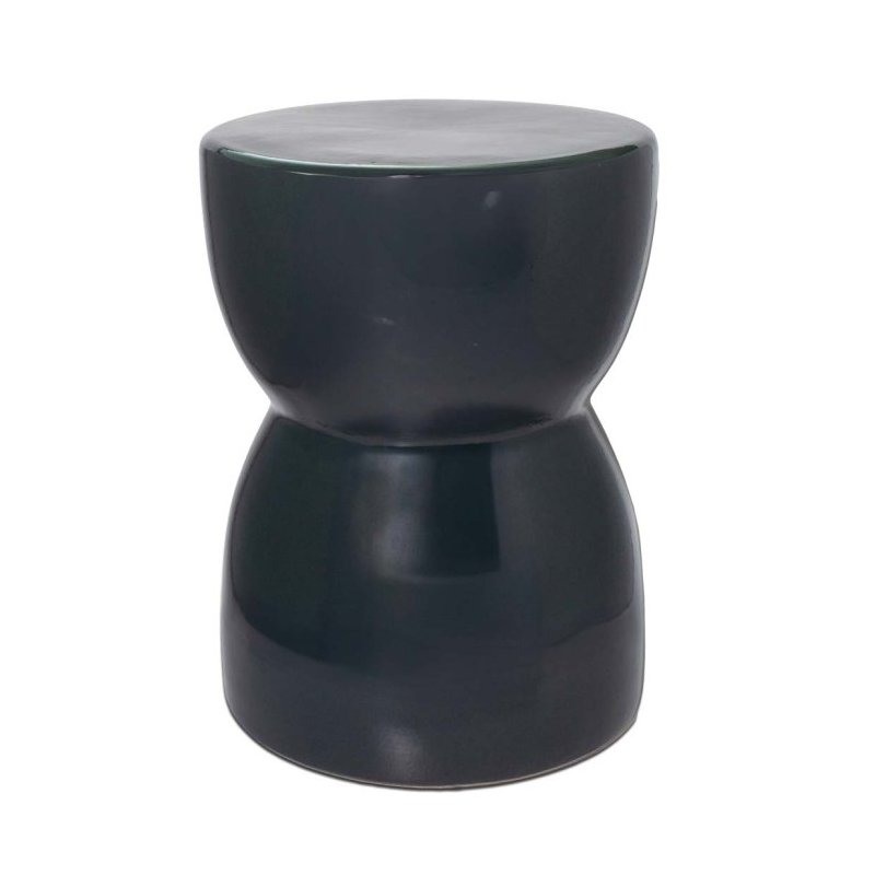 Sgabello In Ceramica Con Finitura Lucida Colore Antracite
