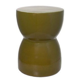 Sgabello In Ceramica Con Finitura Lucida Colore Verde