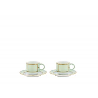 Richard Ginori - Servizio Da Caffè - Verde E Oro