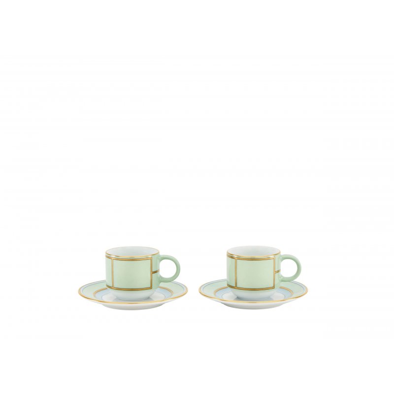 Richard Ginori - Servizio Da Caffè - Verde E Oro