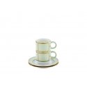 Richard Ginori - Servizio Da Caffè - Verde E Oro