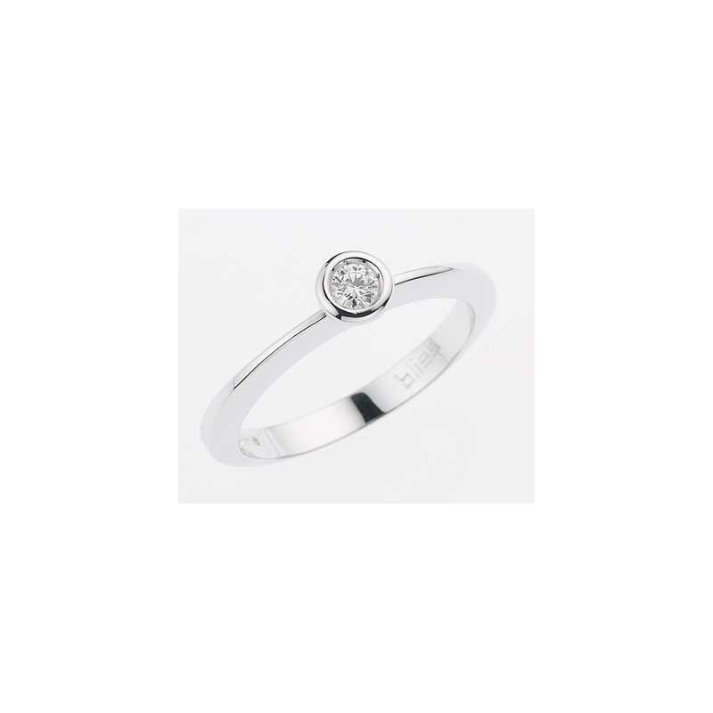 Bliss - Anello In Oro Bianco - Diamante Rotondo