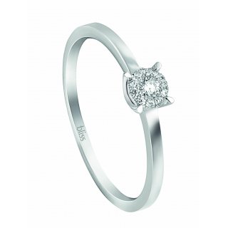 Bliss - Anello In Oro Bianco - Diamante Rotondo