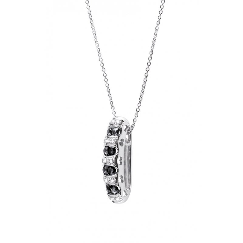 Bliss - Collierino In Oro Bianco - Diamante Rotondo