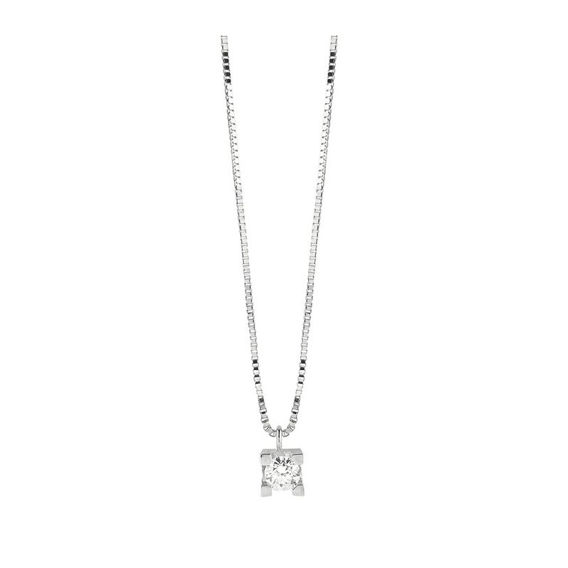 Bliss - Collierino In Oro Bianco - Diamante