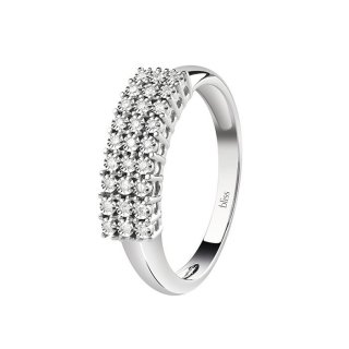 Bliss - Anello In Oro Bianco - Diamante - Rotondo