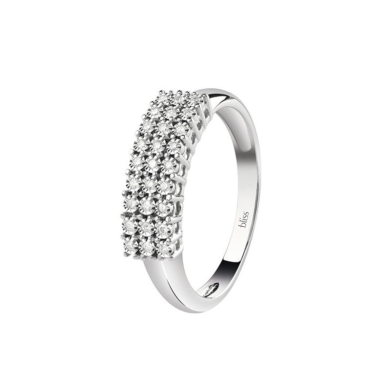 Bliss - Anello In Oro Bianco - Diamante - Rotondo