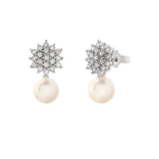 Bliss - Orecchini In Oro Bianco - Diamante Rotondo
