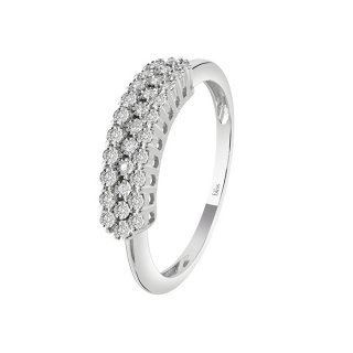 Bliss - Anello Rugiada - Oro Bianco - Diamante