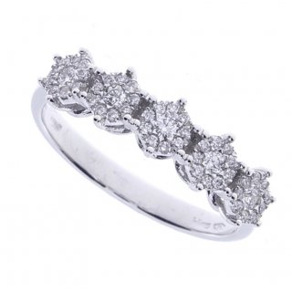 Bliss - Anello Bl Caresse - Oro Bianco - Diamante